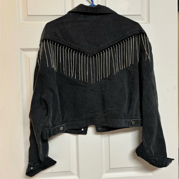 Rhinestone Denim Jacket - Picture 2 of 5